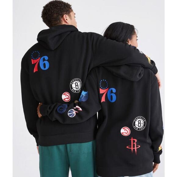 Ultra Game Men's Black NBA Team Logos Pullover Hoodie Size Medium - Picture 2 of 10